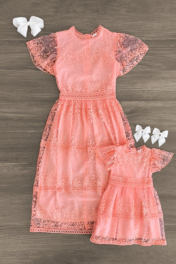 Mom & Me - Lace Dress Turquoise / CHILD-Large-5T Mom & Me - Lace Dress Turquoise / CHILD-Large-5T