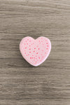 Pink Speckled Heart Bath Bomb - Sparkle in Pink