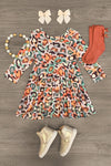 Multicolor Leopard Long Sleeve Dress - Sparkle in Pink