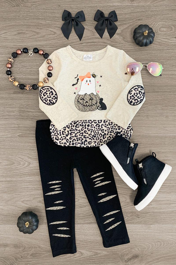 Spooky Friends Legging Set - Sparkle in Pink