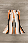 Striped Denim Bell Bottoms - Sparkle in Pink