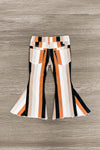 Striped Denim Bell Bottoms - Sparkle in Pink
