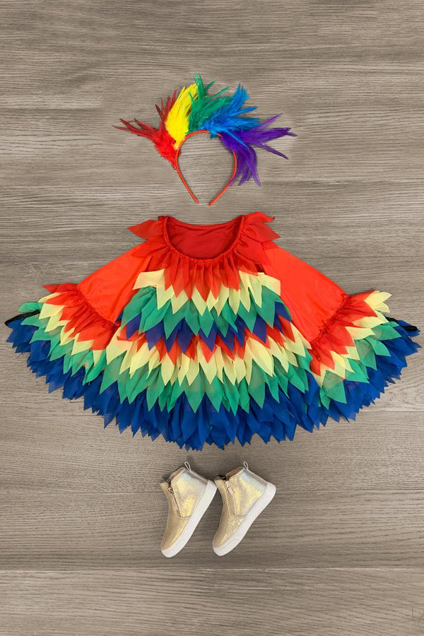 Rainbow Parrot Costume - 3 Piece Set - Sparkle in Pink