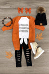 "Flannels, Bonfires, S'mores" Legging Set - Sparkle in Pink