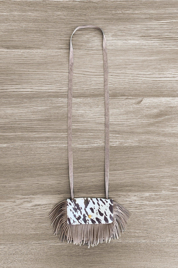 Faux Suede Fringe Purse - Many Colors! - Sparkle in Pink