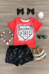 "Baseball Vibes" Sequin Short Set - Sparkle in Pink