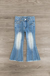 Blue Flare Jeans - Sparkle in Pink
