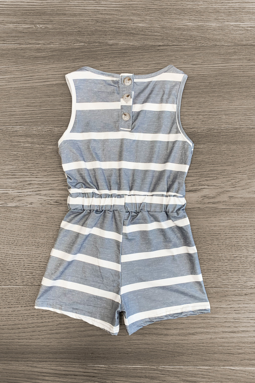 Gray & White Striped Black Sequin Romper - Sparkle in Pink