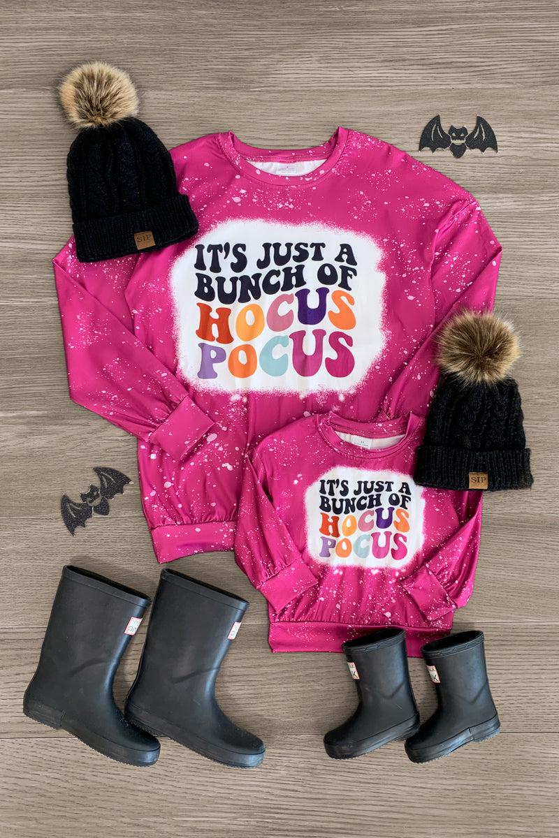 Mom & Me - "It's Just a Bunch of Hocus Pocus" Plum Top - Sparkle in Pink