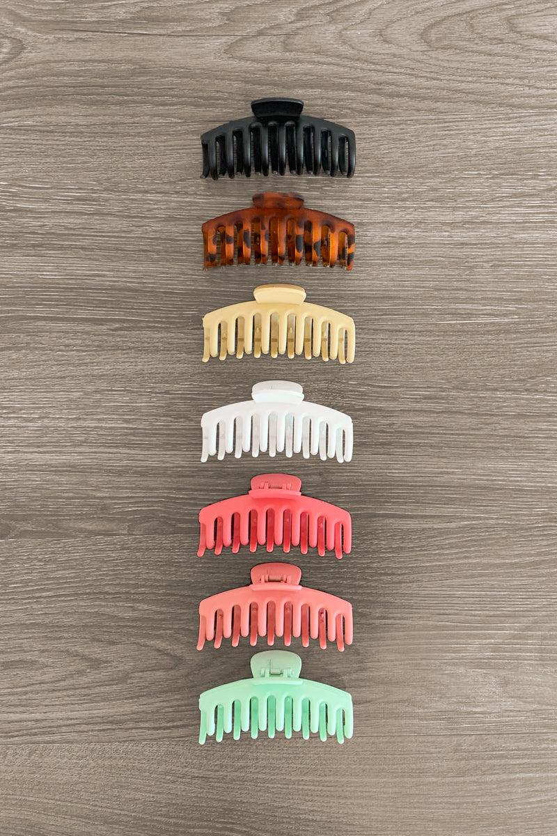 Acrylic Claw Clips - MANY COLORS! - Sparkle in Pink