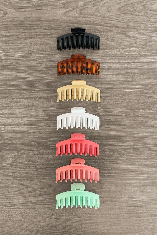 Acrylic Claw Clips - MANY COLORS! - Sparkle in Pink