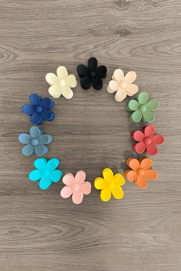 Acrylic Flower Claw Clips - MANY COLORS! - Sparkle in Pink