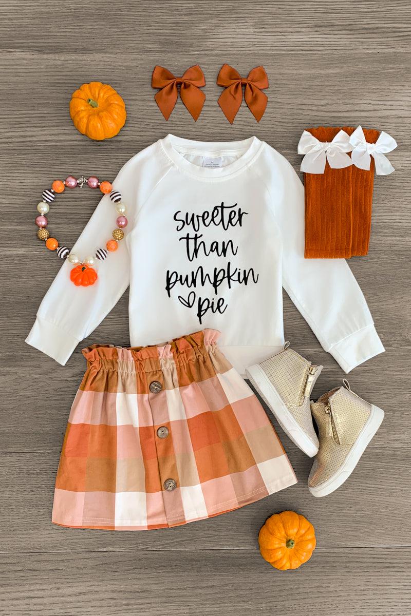 "Sweeter Than Pumpkin Pie" Suede Skirt Set - Sparkle in Pink