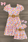 Mom & Me - Colorful Daisy Dress - Sparkle in Pink