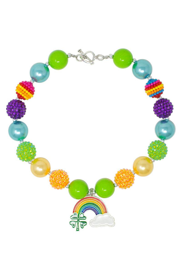 Lucky Rainbow Bubblegum Necklace - Sparkle in Pink