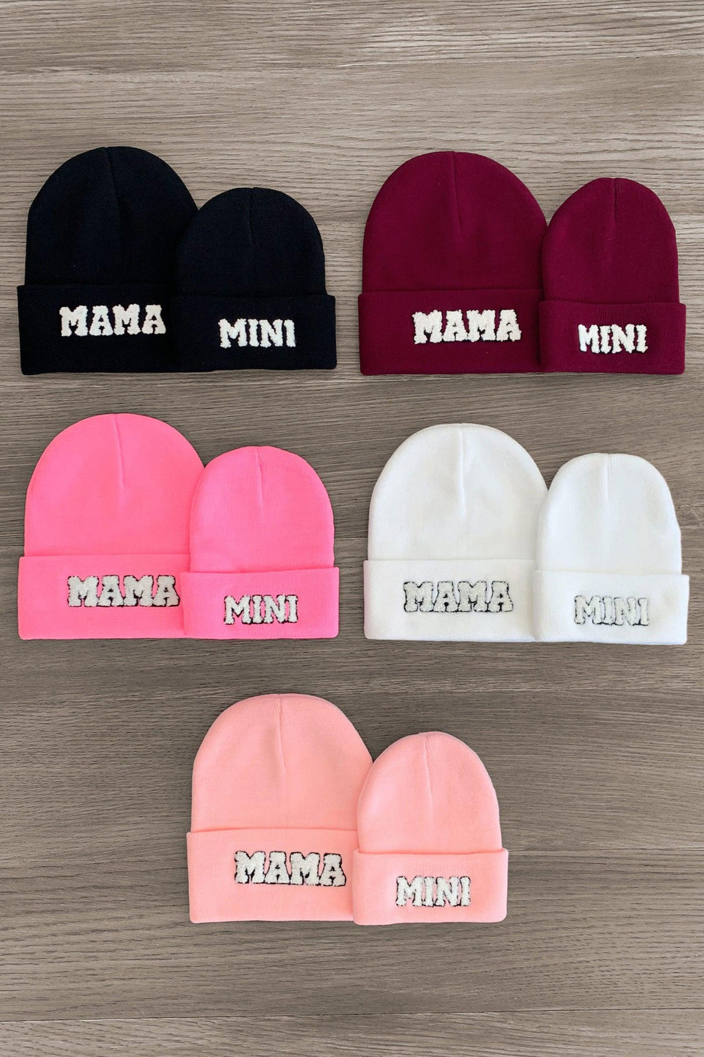 Mom & Me - "Mama & Mini" Beanies - Many Colors! - Sparkle in Pink