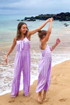 Mom & Me - Lavender Stripe Jumpsuit - Sparkle in Pink