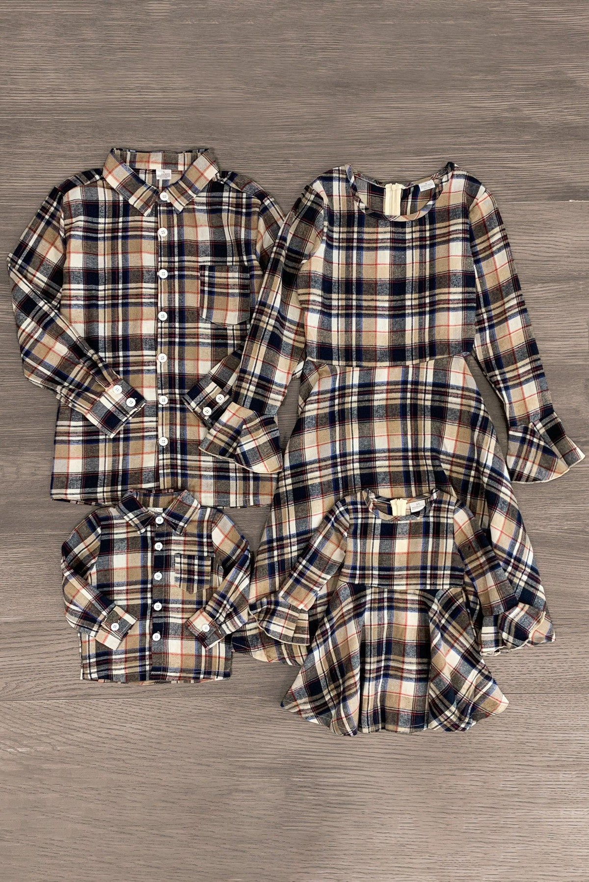 Family Flannel Dresses & Tops - Sparkle in Pink