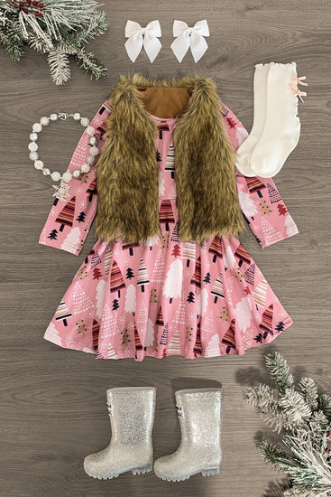 Pink Winter Wonderland Dress | Sparkle In Pink