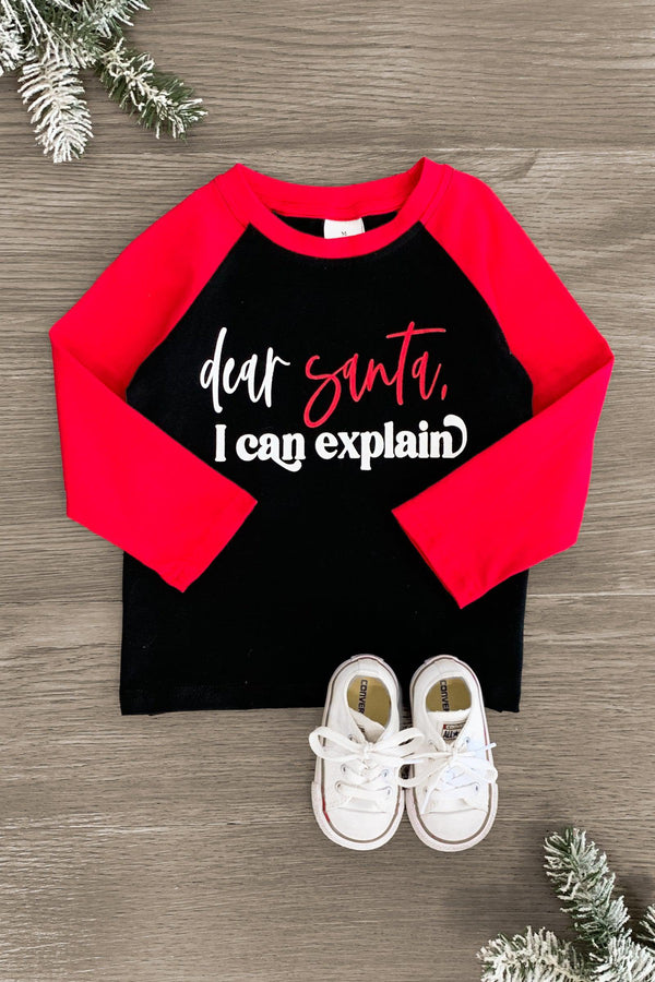 "Dear Santa, I Can Explain" Matching Boy & Girl Set - Sparkle in Pink