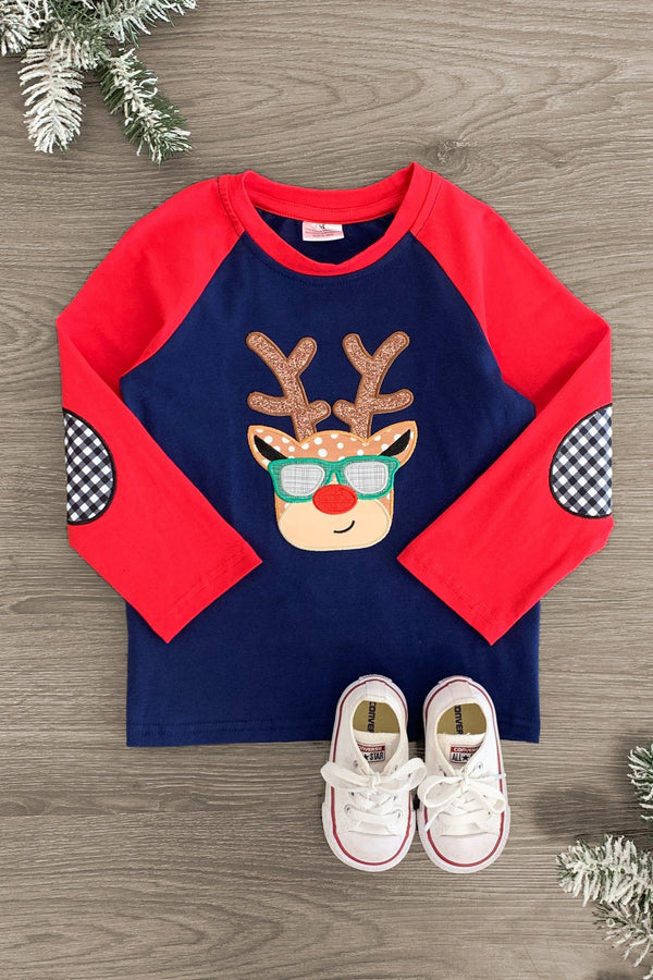 Cool Reindeer Long Sleeve Top - Sparkle in Pink