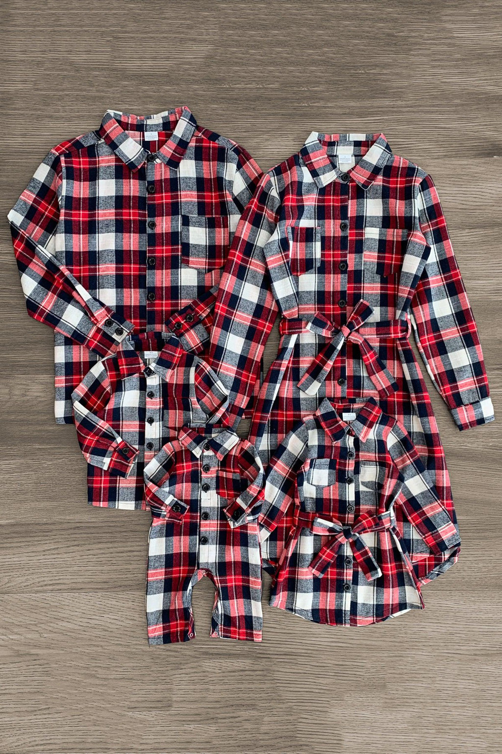 Red & Blue Plaid Family Shirt & Dress - Sparkle in Pink
