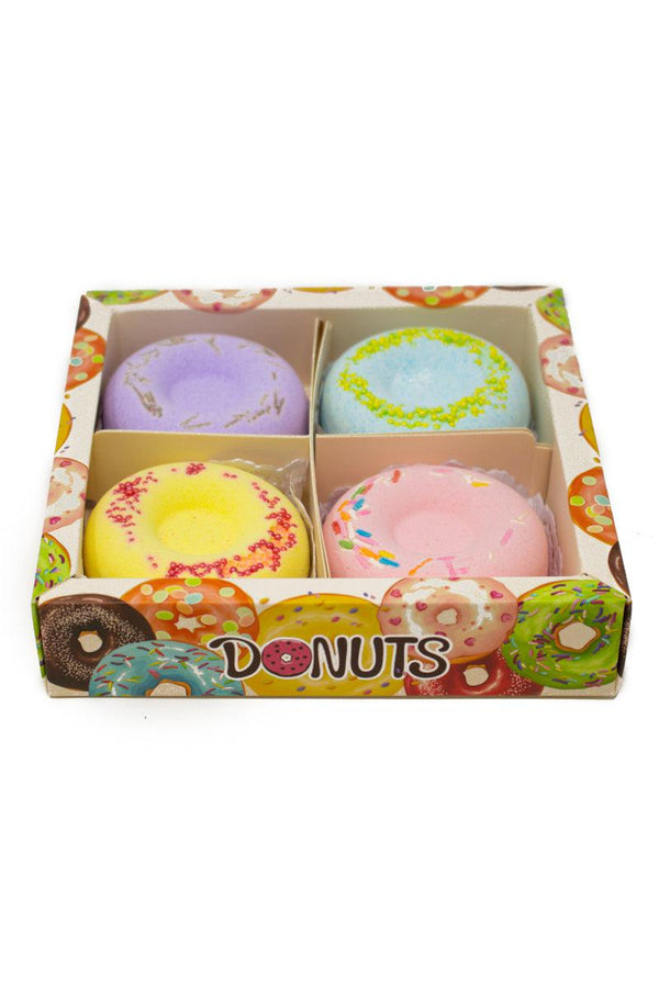Donut Bath Bomb - Set of 4 - Sparkle in Pink