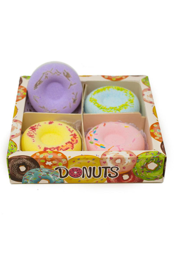 Donut Bath Bomb - Set of 4 - Sparkle in Pink