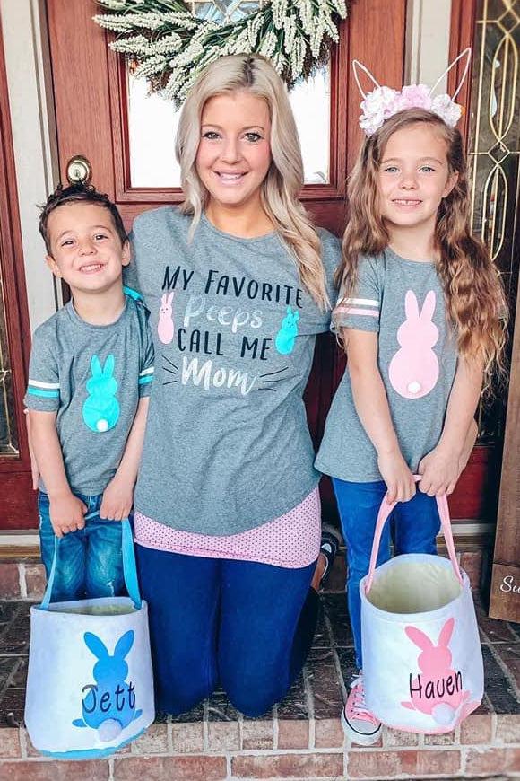Mom & Kid - My Favorite Peeps Top - Sparkle in Pink