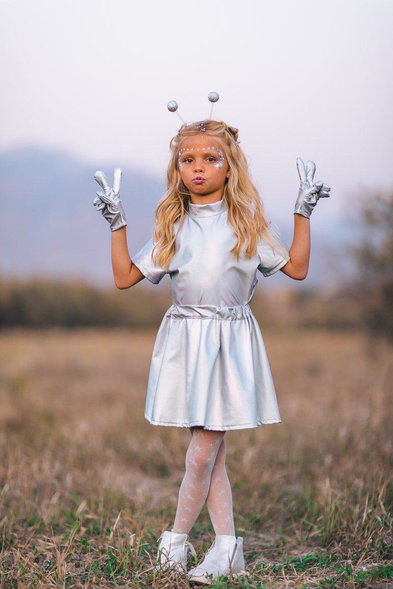 Alien Costume - 4 Piece Set - Sparkle in Pink