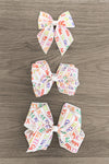 Alphabet Bows - Sparkle in Pink