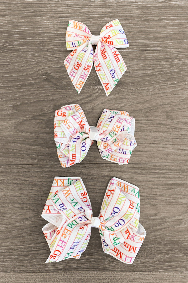 Alphabet Bows - Sparkle in Pink