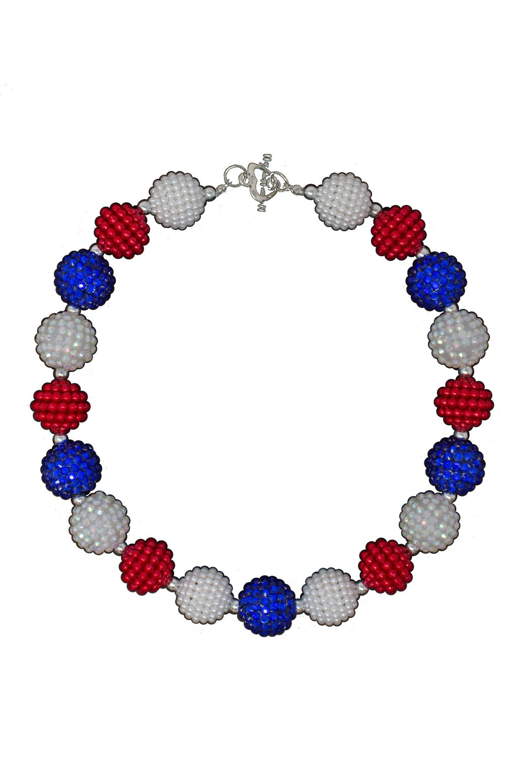 American Textured Bubblegum Necklace - Sparkle in Pink