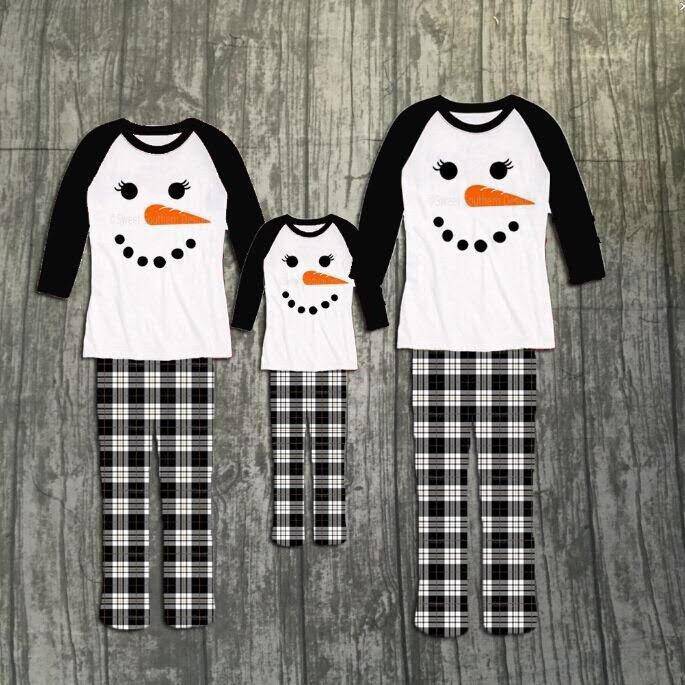 Black & White Buffalo Plaid Pajamas - & Pet Bandana!