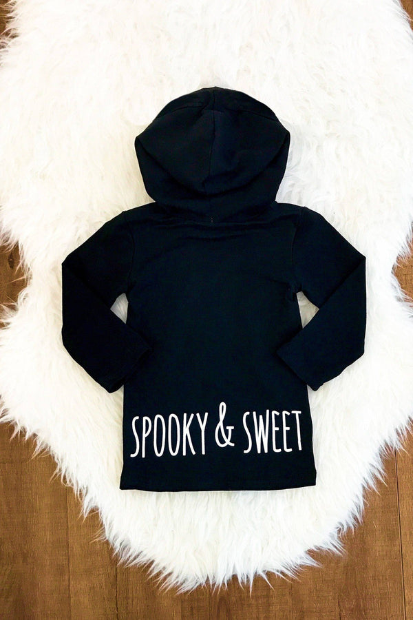 Black Cat Orange Plaid Hoodie Set - Sparkle in Pink