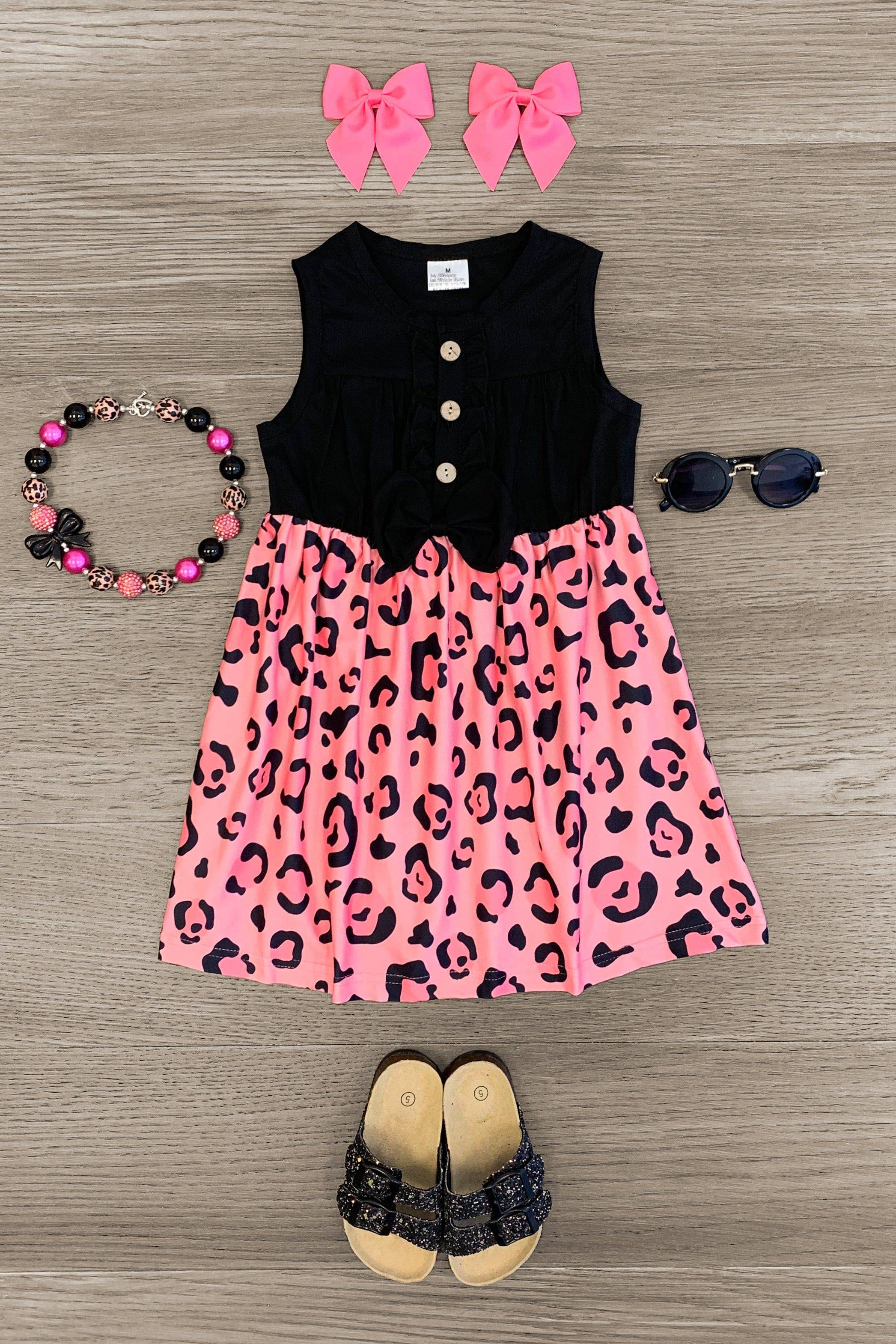 Black & Pink Cheetah Dress | Sparkle In Pink