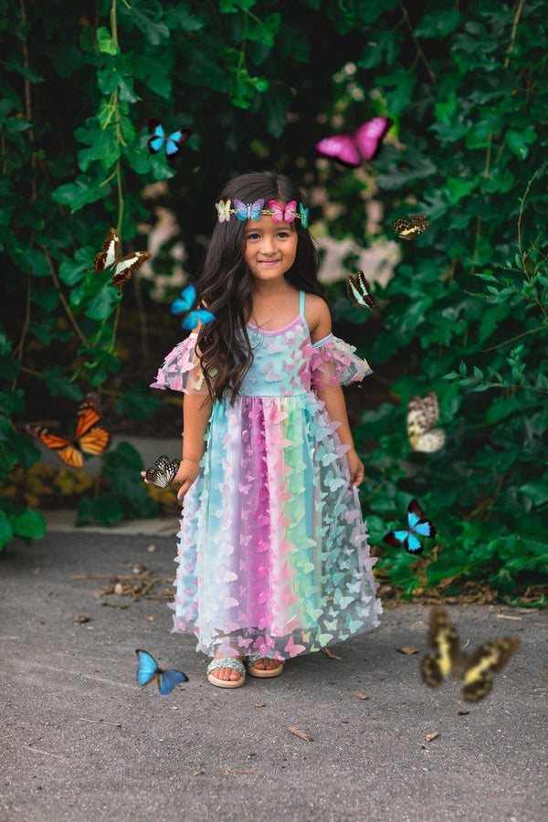 Butterfly Braided Headband - Sparkle in Pink