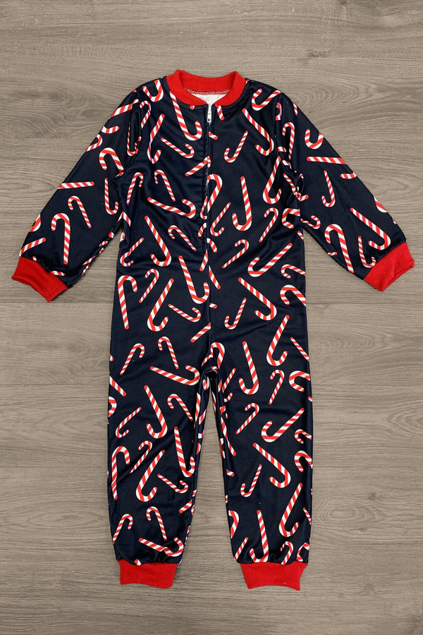 Candy Cane Onesie Family Pajamas - AND PET BANDANA! - Sparkle in Pink