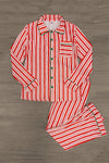 Candy Cane Stripe Family Pajamas - AND PET BANDANA! - Sparkle in Pink