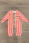 Candy Cane Stripe Family Pajamas - AND PET BANDANA! - Sparkle in Pink