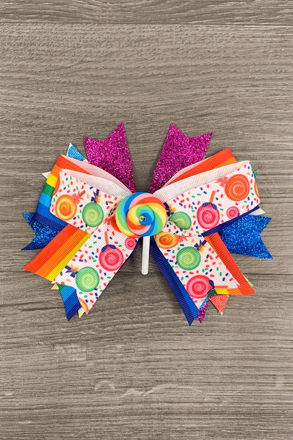 Candyland Hair Bow - Sparkle in Pink