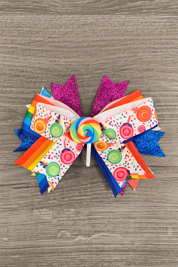Candyland Hair Bow - Sparkle in Pink