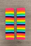 Candyland Stripe Legwarmers - Sparkle in Pink