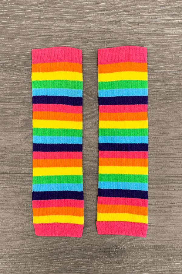 Candyland Stripe Legwarmers - Sparkle in Pink