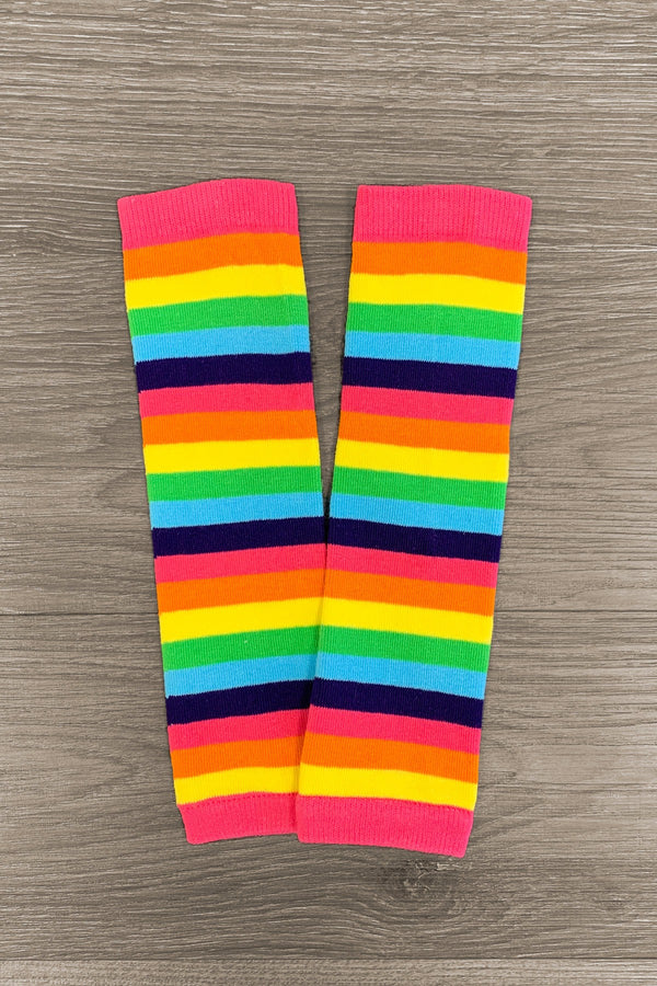 Candyland Stripe Legwarmers - Sparkle in Pink