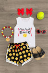 "Cause I'm All About That Base" Softball Short Set - Sparkle in Pink