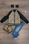Cheetah Bomber Jacket - Sparkle in Pink