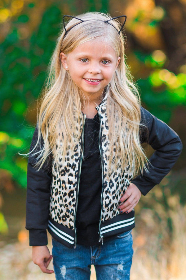 Cheetah Bomber Jacket - Sparkle in Pink