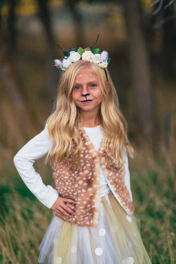 Deer Floral Antler Headband - Sparkle in Pink