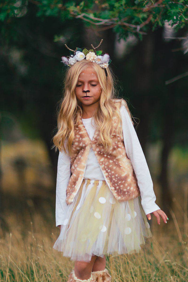 Deer Floral Antler Headband - Sparkle in Pink